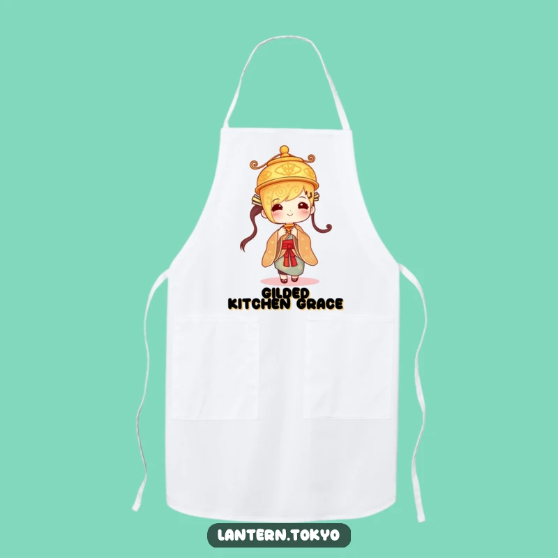 Funny Golden Lantern Apron: Cook with Elegance and Humorous Swirls!