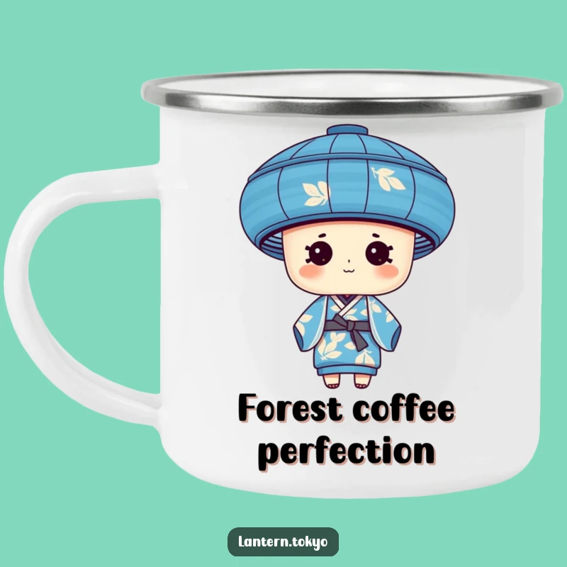 Funny Blue Leaf Lantern Camping Mug: Nature's Humor for Your Outdoor Adventures!