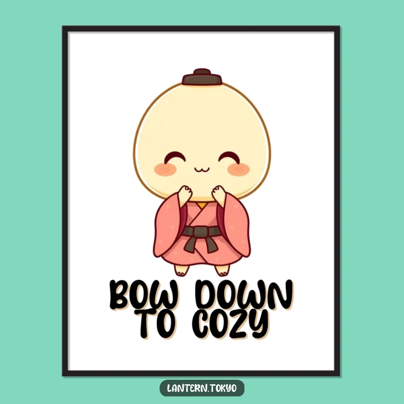 Cheerful Mochi Lantern Digital Art - Instant Funny Decor with Politeness!