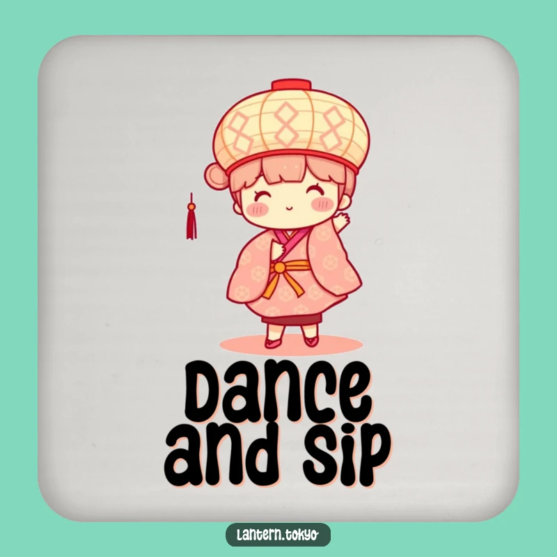 Funny Lantern Dance Coasters: Protect Tables With Joyful Style!