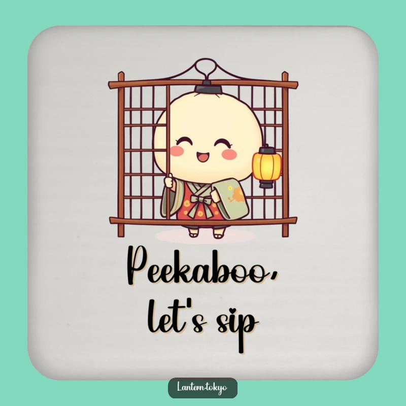 Cute Rice Ball Peek Coasters - Protect Surfaces with Funny Charm!