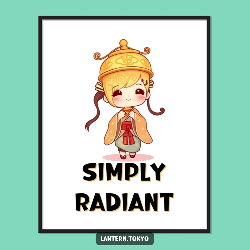 Funny Golden Lantern Poster: Elegant Sway Art for a Humorous Home!
