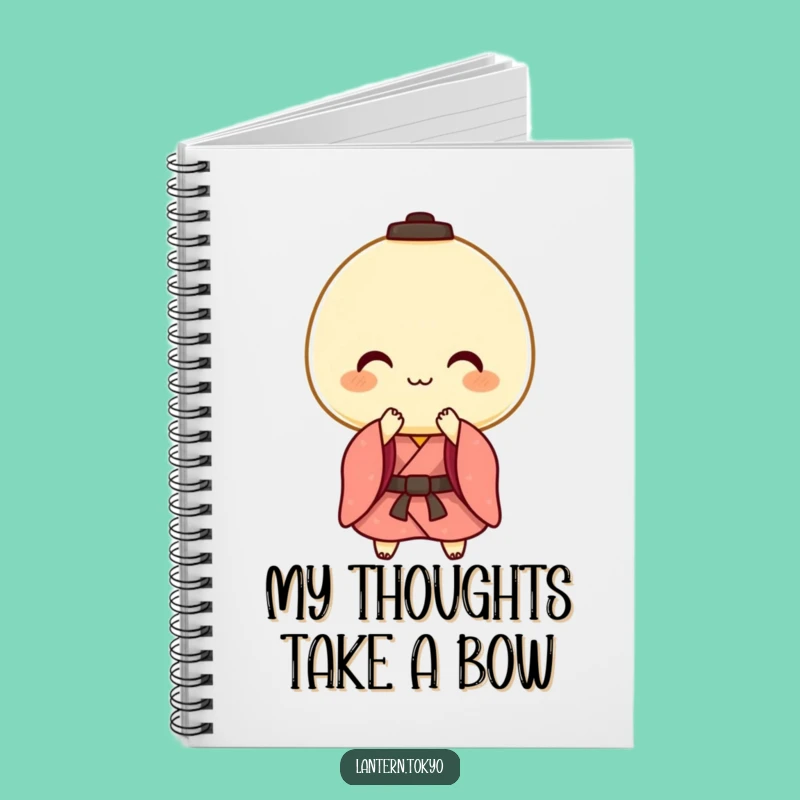 Cheerful Mochi Lantern Notebook - Journal Your Thoughts with Polite Flair!