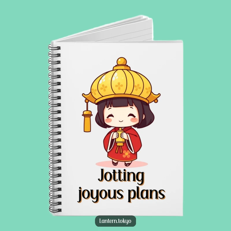 Funny Gold Lantern Notebook: Red Kimono Journal for Festive Ideas & Humor