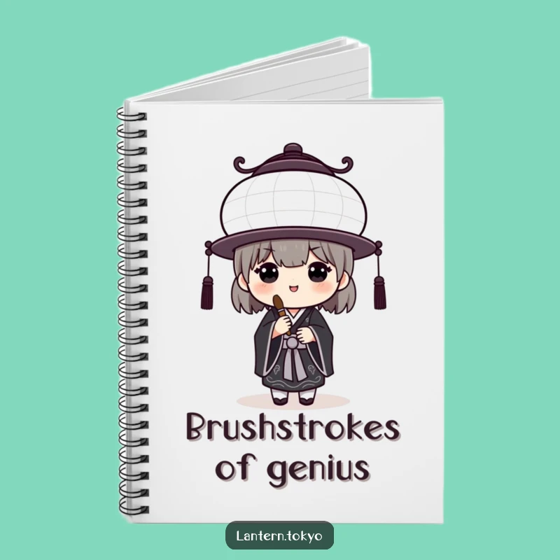 Funny White Lantern Notebook: Black Kimono Artist's Journal for Creative Humor