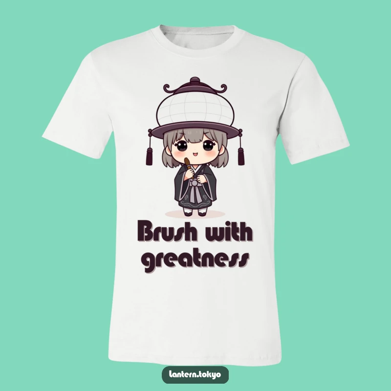 Funny White Lantern T-Shirt: Classic Black Kimono Artist Makes a Statement