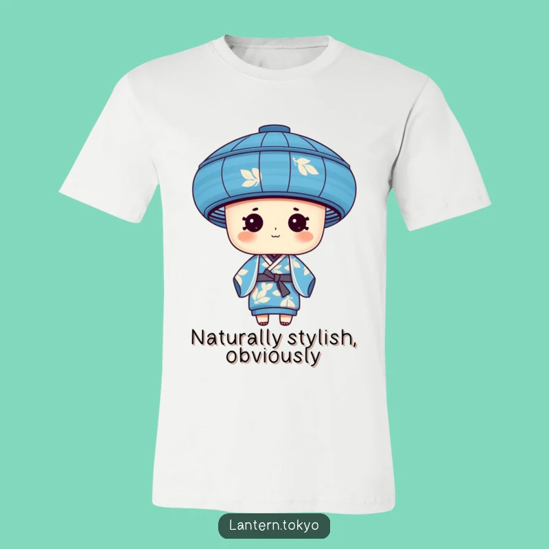 Funny Blue Leaf Kimono T-Shirt: Wear Your Natural Humor with Style!