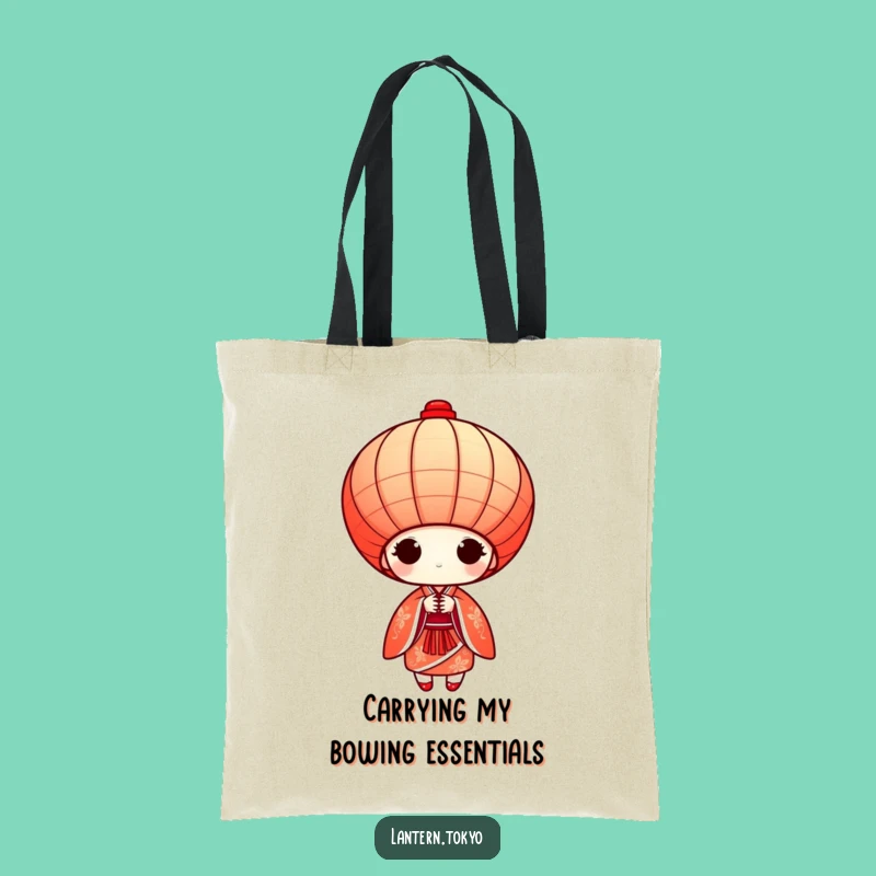 Funny Red Kimono Lantern Tote Bag: Carry Your Laughs with Graceful Style!